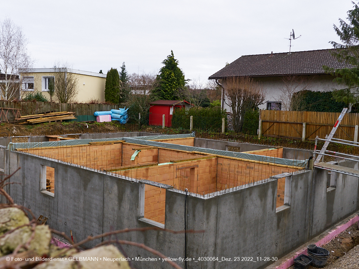 23.12.2022 - Neubau eines Mehrfamilienhause in der Niederalmstraße 16 in Neuperlach-Trudering